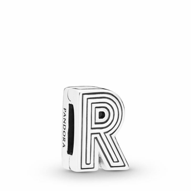 Pandora Australia Reflexions™ Letter R Clip Charm - Sterling Silver | WNRSCZ820